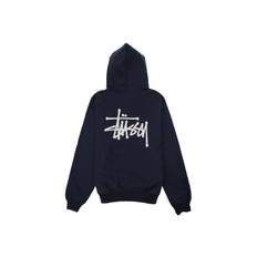 Stussy Basic Hoodie Navy/White