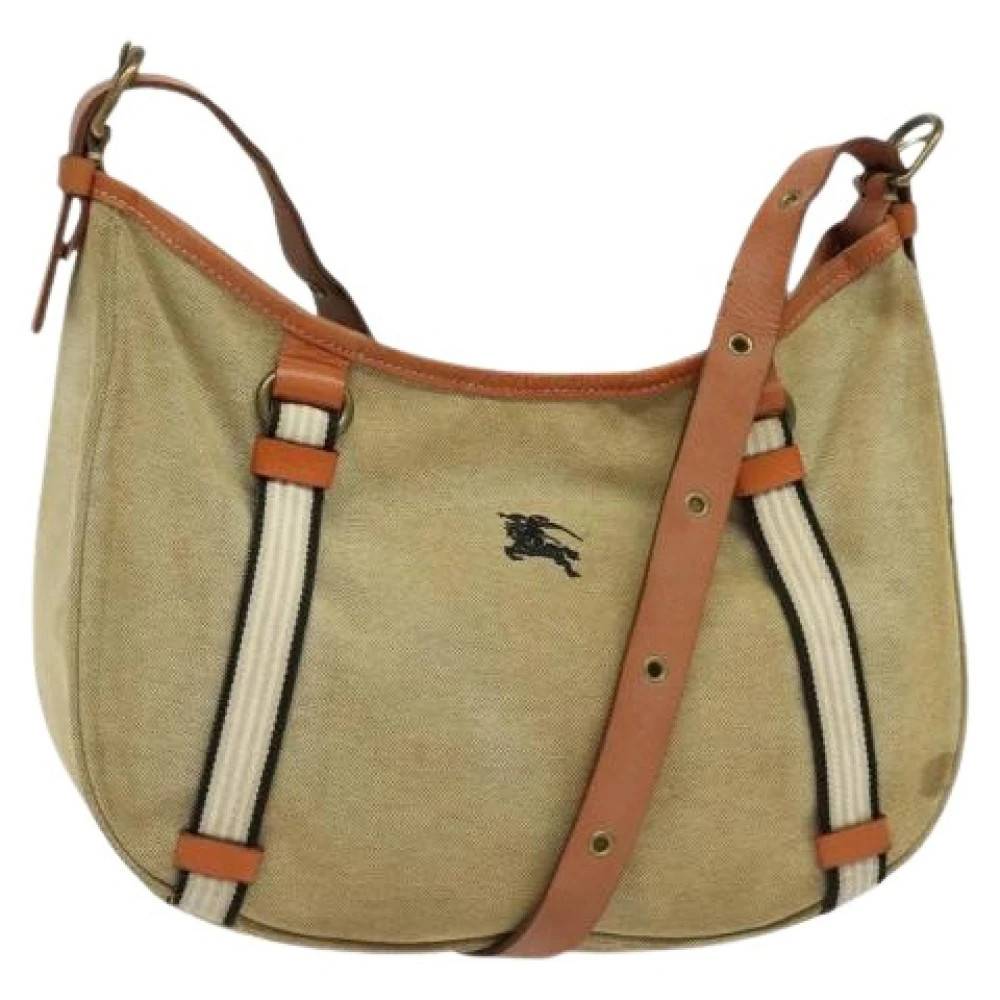 Burberry Vintage Pre-owned Canvas skuldertasker - Vintage - Dame - Beige - ONE SIZE - Uld