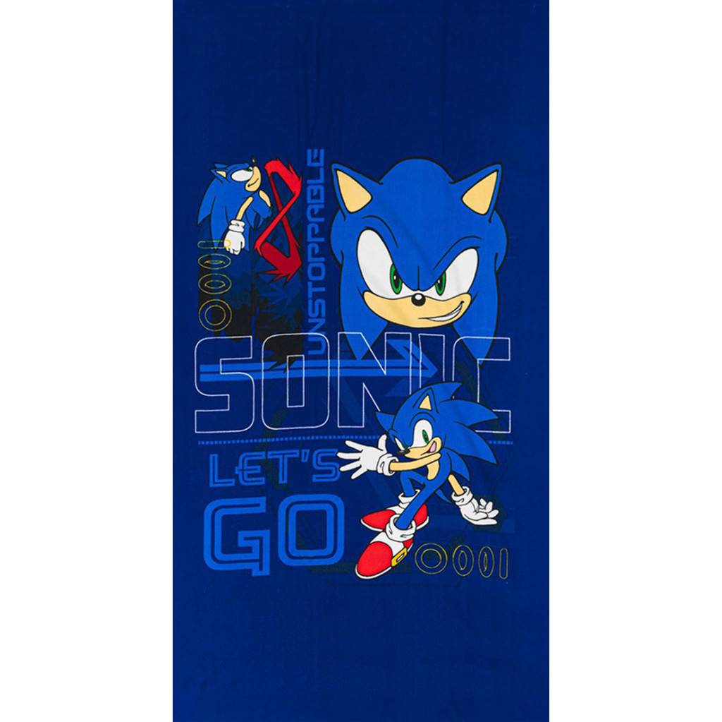 Sonic the Hedgehog Go Blur badlakan, strandhandduk 70x140 cm (Fast Dry)