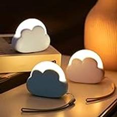 Aicharynic 1 st LED nattlampa barn nattlampa dimbar nattlampa baby för sovrum, barnrum, babyrum, bärbar USB-uppladdningsbar, present till kvinna, flicka, vänner – blå