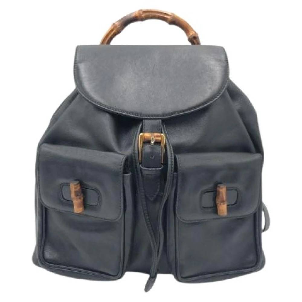 Gucci Vintage - Pre-owned Bamboo Läder Ryggsäck Vintage - Dam - ONE Size - Läder