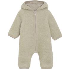 Huttelihut Pram Suit Wool Teddy w. Lin. Str 104 - Cement Heldragter Merino Uld hos Magasin