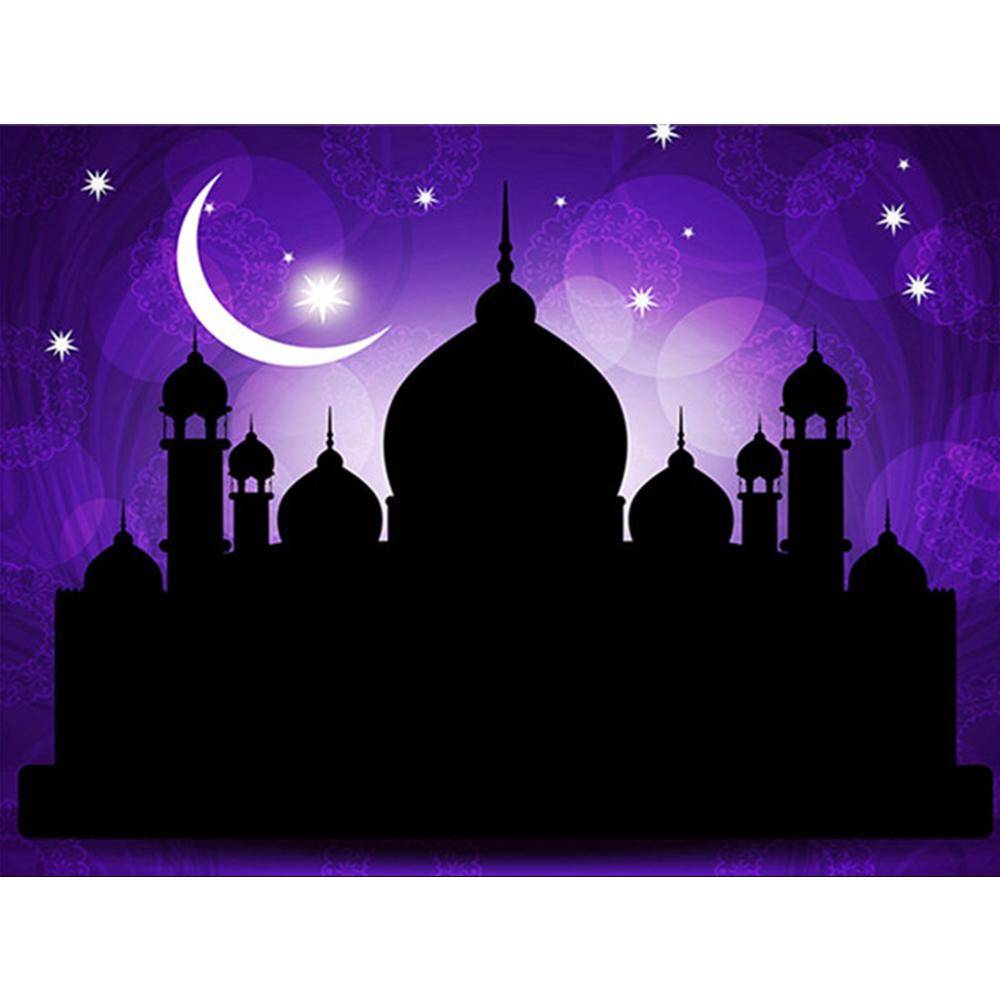 3D DIY Full Drill Diamantmålning Muslimsk måneikon Korsstygn Diamantbroderi Religion Handarbete Dekor för hemmet Full Square 20X30CM
