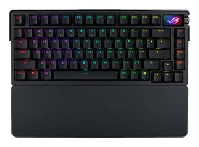 Asus ROG Azoth Extreme 75% Wireless Gaming Keyboard, RF/Bluetooth/USB, OLED display, nordiskt - Svart
