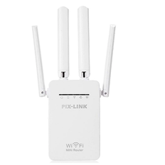 Pix-Link 2.4GHz WiFi 300Mbps Trådlös Router Förstärkare Förläggning Booster Extender Home Network 802.11N RJ45 2 Ports Long Distance