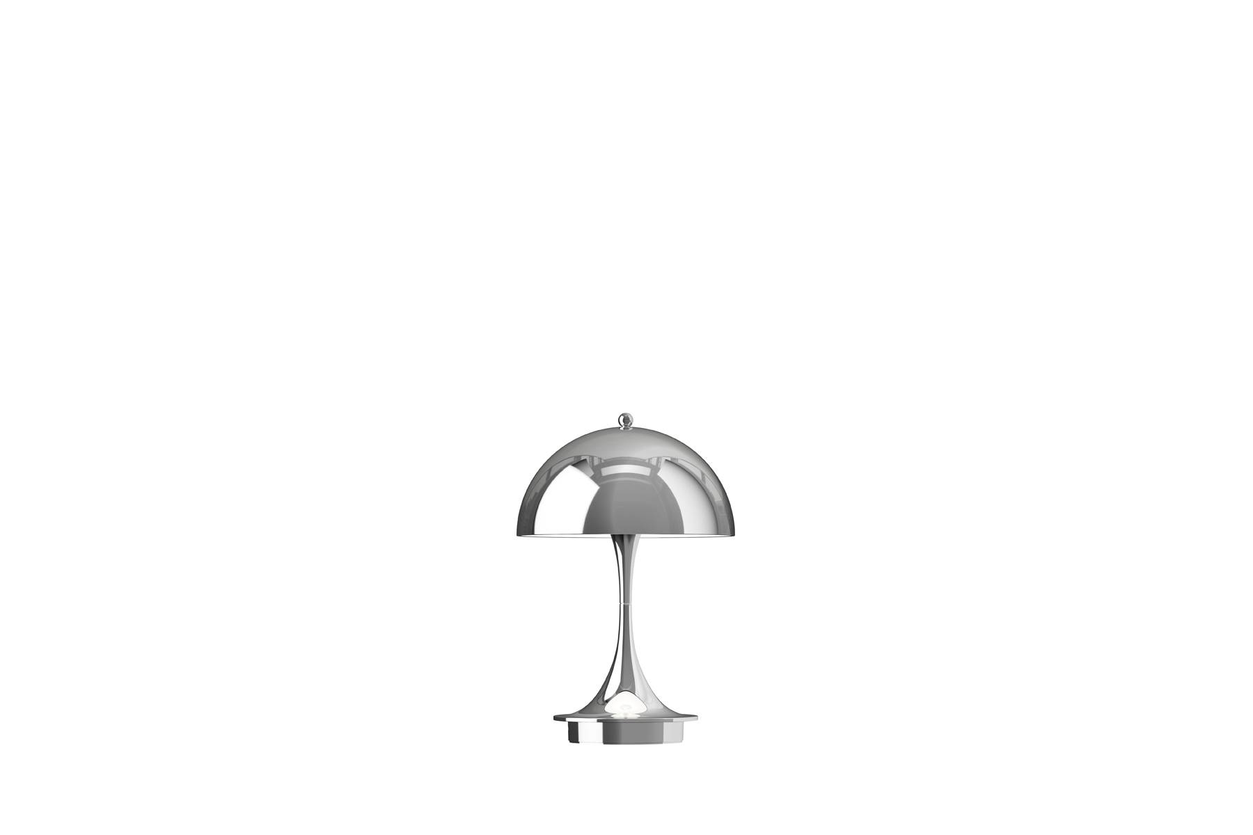 Panthella 160 Portable Lampe | Opaque High lustre chrome plated.