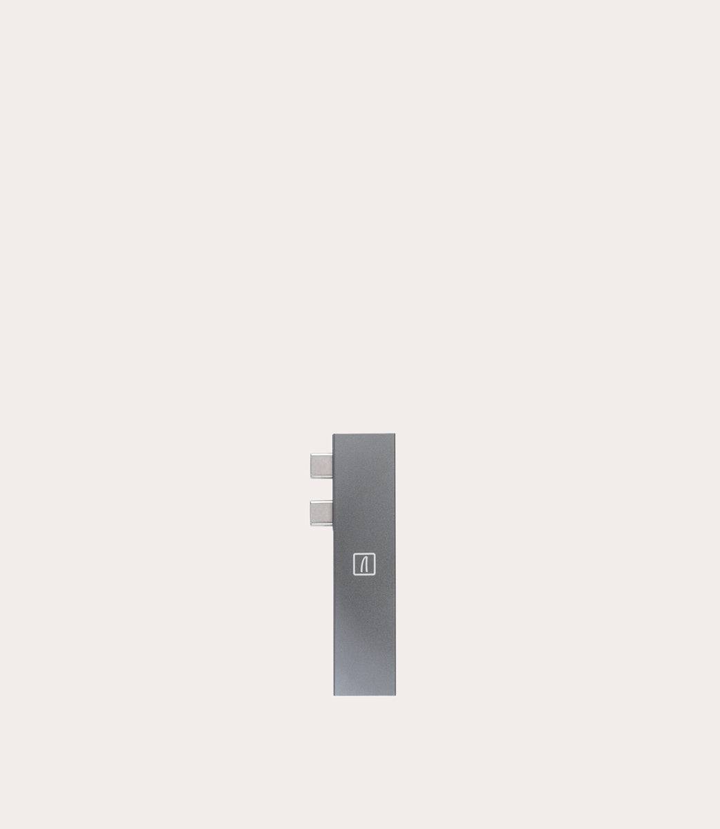 4-in-1 type-C hub - Grigio scuro