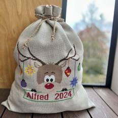 Broderikit Julegavesæk med Rudolph 2036-1 fra Pomp Stitch