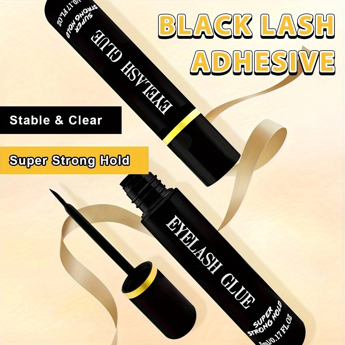 TEMU 5ml False Eyelash Glue, Black Glue, Long-lasting, Waterproof, Portable, Easy To Operate, Suitable For False Eyelashes, False Eyelash Glue