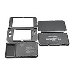 New3DSXL Extra hölje fodral med 5 skal set mörkgrå ersättning, för nya 3DS New3DS XL LL 3DSXL 3DSXL 3DSLL New3DSLL-konsoler, svart grå yttre hölje övre / botten frontplatta fem täckplattor