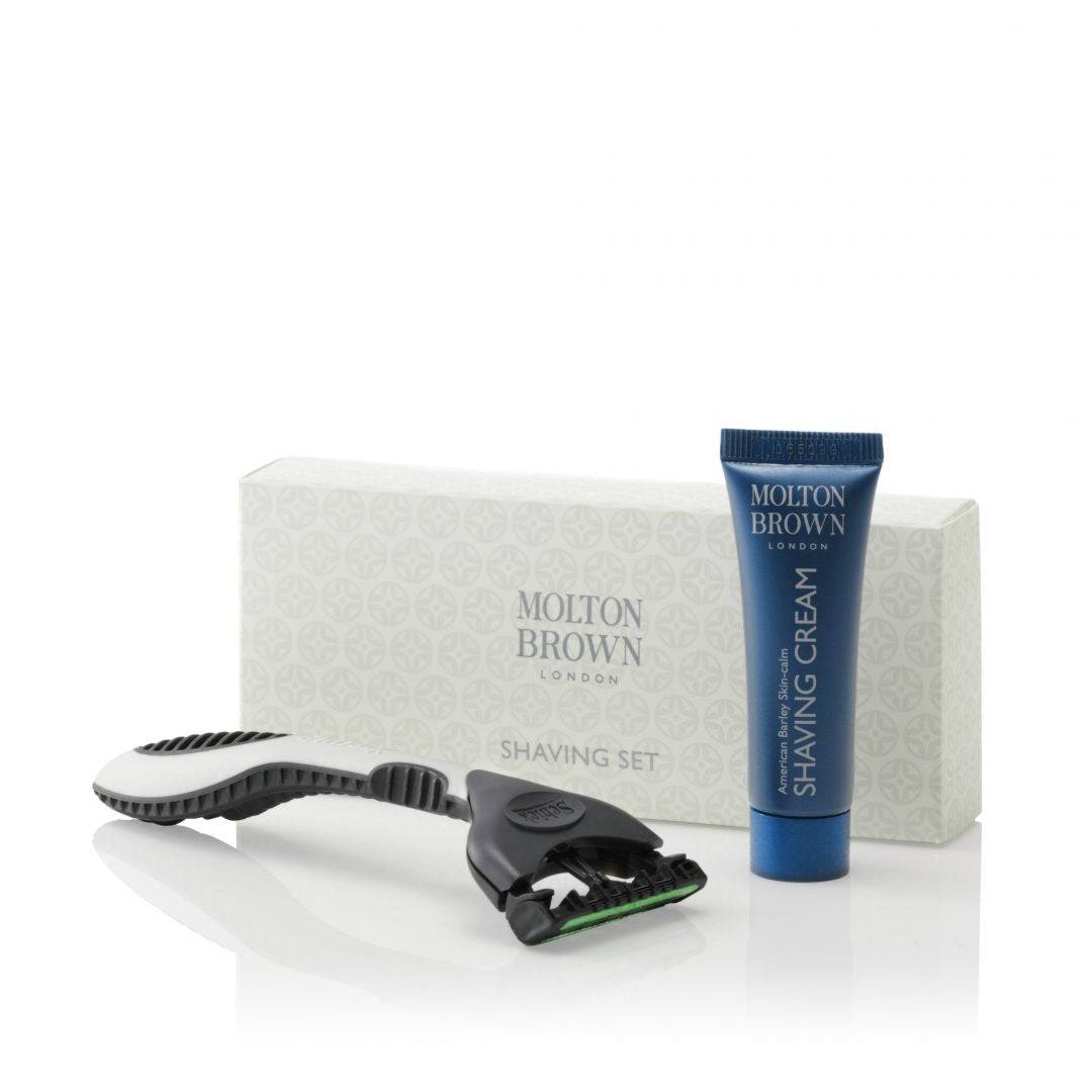 Luksus samling skægsæt Molton Brown: 1 knivblad + barbercreme