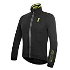 rh+ Omega Lite Airx Soft Shell, Endurance Bike Jacket Män, Black-Yellow Fluo, L