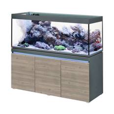 Akvariekombination EHEIM incpiria 530 saltvattenakvarium med pump och belyst underskåp grafit/rustik ek (utan akvariebelysning)