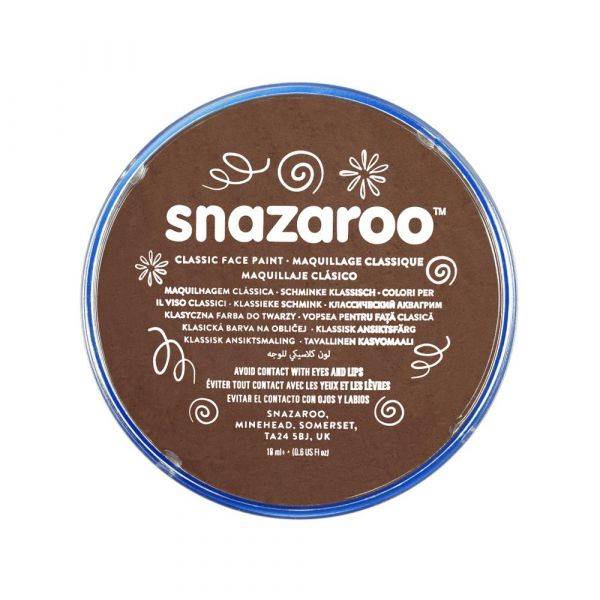 Snazaroo ansigtsmaling - Brun 18 ml