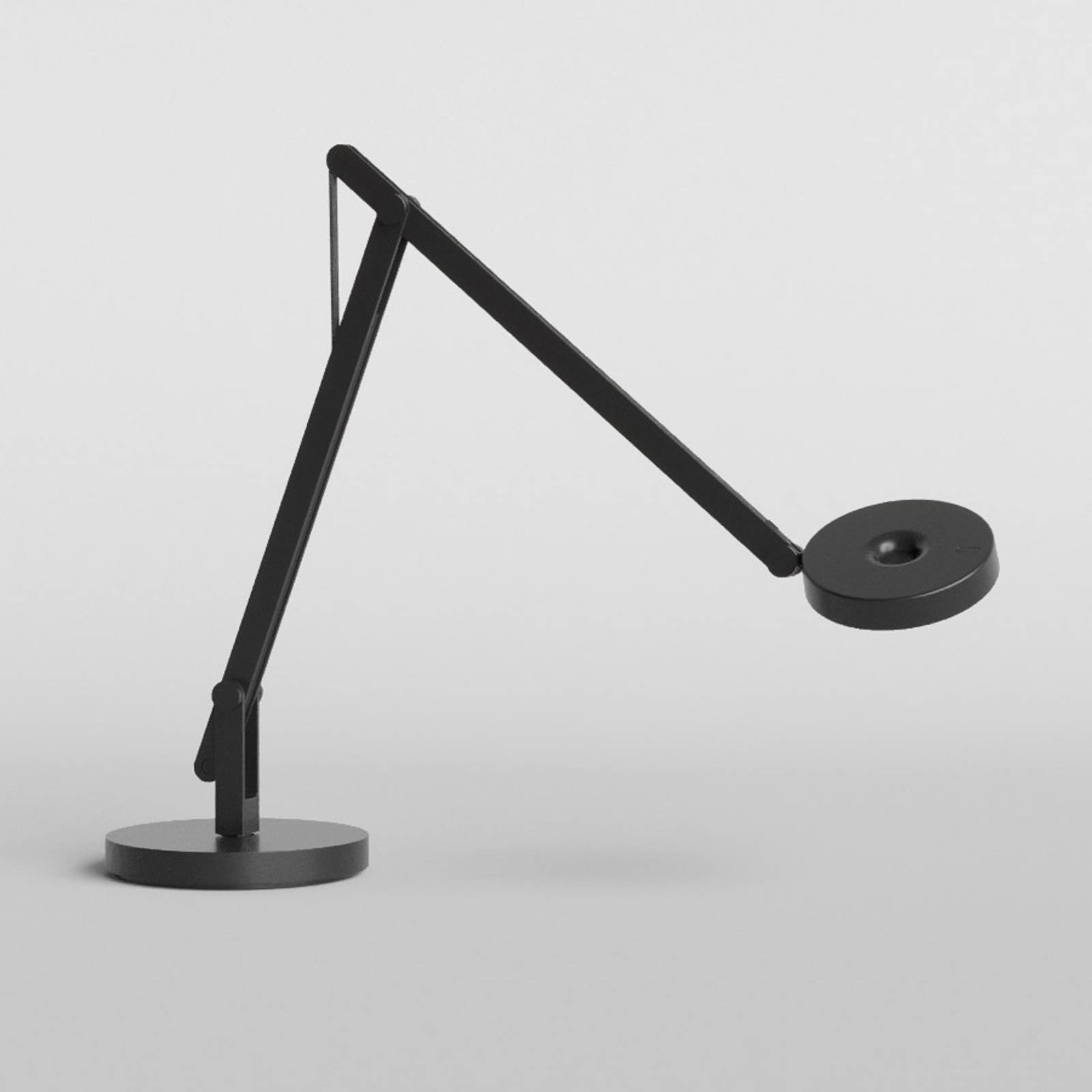 Rotaliana Skrivbordslampa String T1 Mini DTW, dimbar, Svart, Arbetsrum / kontor, Aluminium / grå / zink, Design, Bordslampa