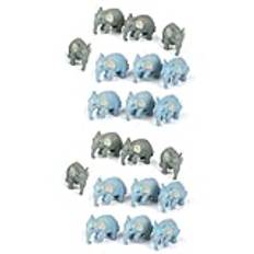 SAFIGLE 20 St Söt Miniatyr Dekoration Docka Docka Mini Prydnad Dekoration Mikro Landskap Prydnad Mini Docka Mini Dekoration Mossa Uppblåsbara Ornament Elefant