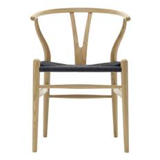 CH24 Y-Chair - Lacquered Oak/Black