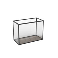 Herringbone Lanterne - Bronze spejl, Sort ramme Aflang