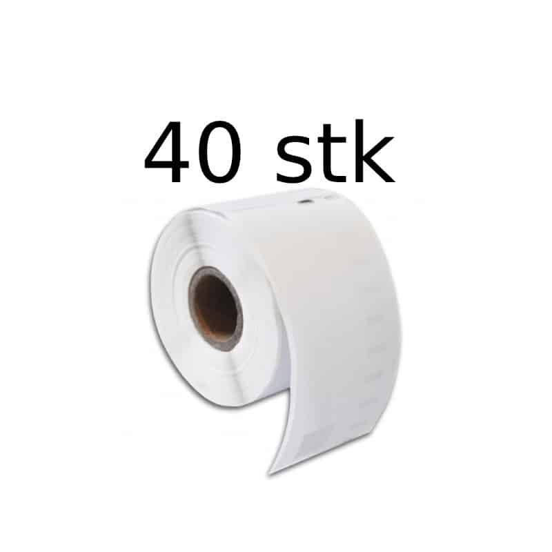 Rabatpakke - 40 stk Dymo 99015 multilabels Kompatibel S0722440 - 320 stk 54 x 70mm
