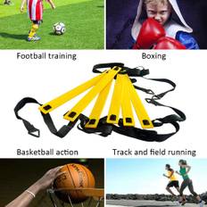 Football Speed Training Set for Soccer Football Ladder Resistance Running Parachute Sports Cones svart