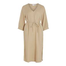 Vilania 3/4 v-neck dress - Sand / 38