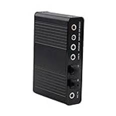 5 ljudkort, 6 kanaler, USB, externt, digitalt, optiskt, SPDIF, AUD-kort, 5.1, externt ljudkort, 12 x 10 x 3, 6 kanaler, ljudkort, USB, externt, digitalt, optiskt,