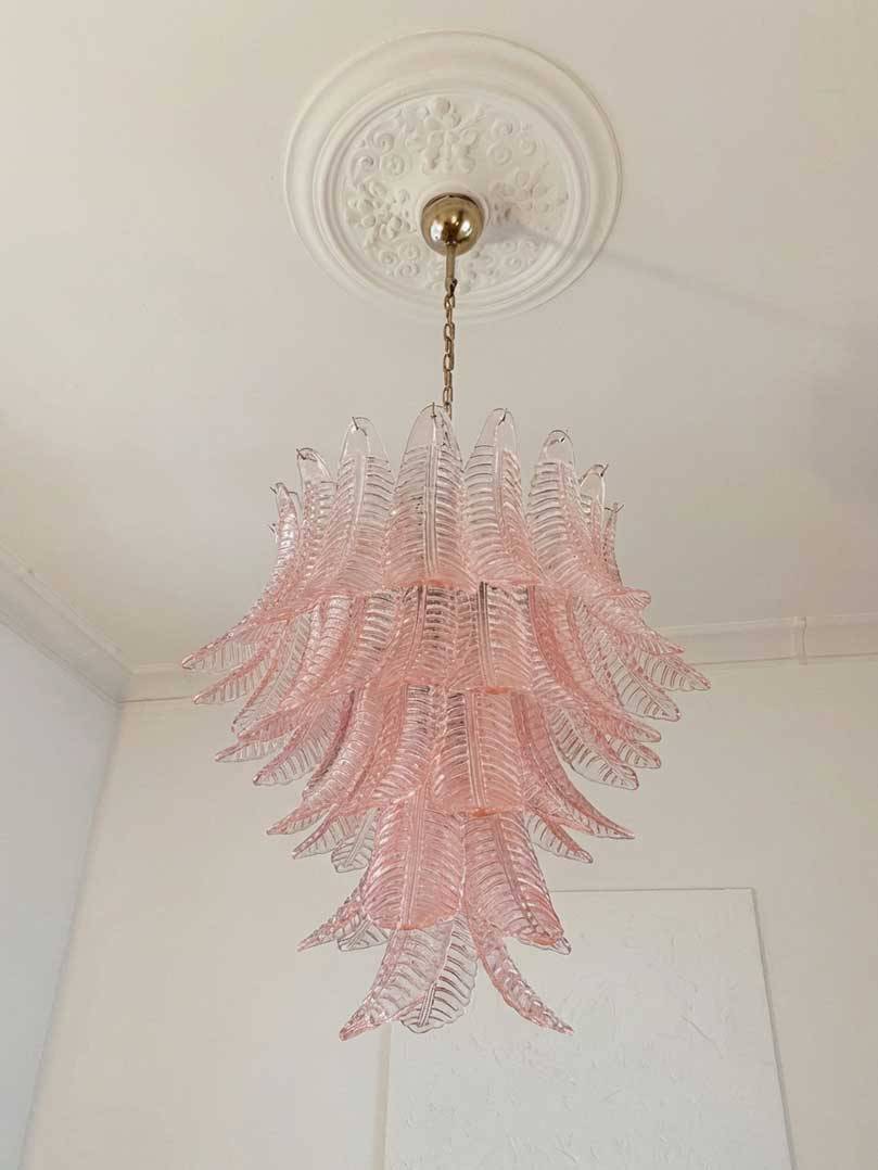 Murano lysekrone 52 blade Rosa Krom blank