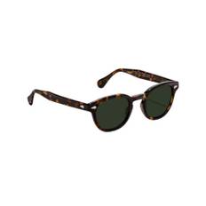 Moscot, Accessoarer, unisex, 46 MM, Klassiska Havana solglasögon gröna linser