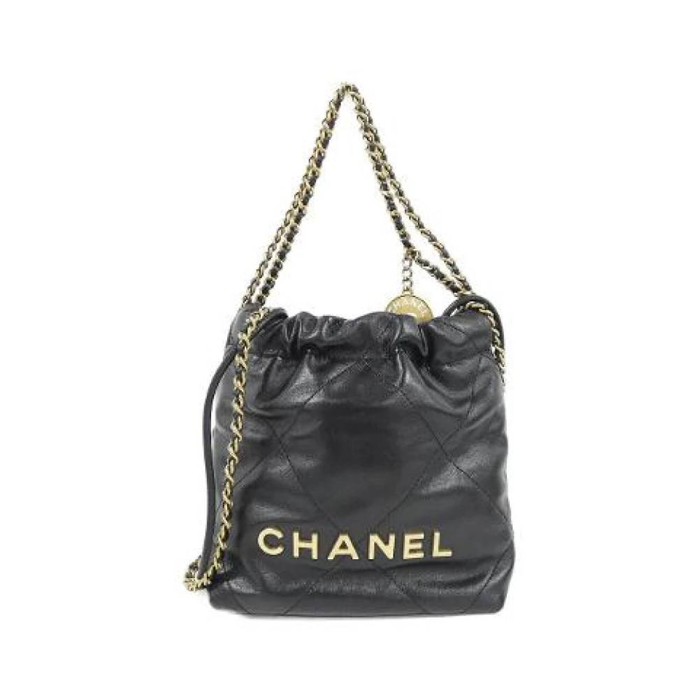 Chanel Vintage Pre-owned 22 Line Calf Shoulder Bag - Vintage - Dame - Sort - ONE SIZE - Uld