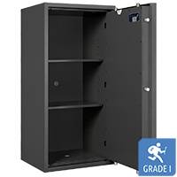 Lyra 7 - Pengeskab (118 Liter) - Indbrudstest Grade 1 - Lysegrå - Kodelås