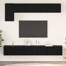 vidaXL TV-møbelsæt 5 pcs Sort eg 100 x 30 x 30 cm Konstrueret træ