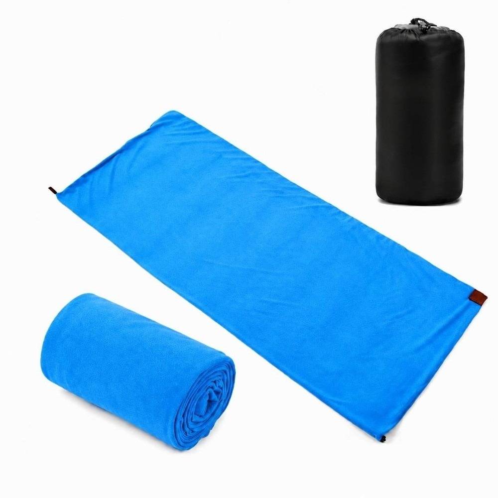 Warm Comfortable Fleece Sleeping Bag Two-Way Zipper Soft Emergency Emergency Blanket Outdoor Bivvy Sack Hiking