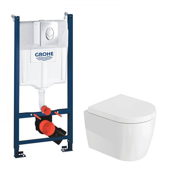 Duravit Me by Starck Compact Rimless toiletpakke inkl. sæde m/softlose, cisterne og krom betjening