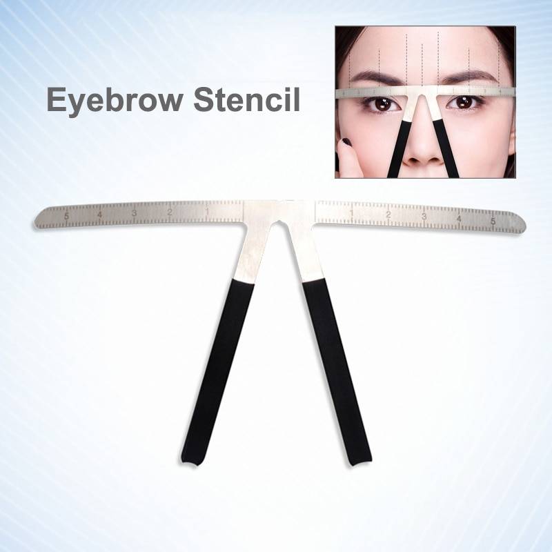 Microblading verktyg ögonbryn linjal stencil permanent makeup tillbehör tillbehör golden ratio microblade 3d ögonbryn mätning verktyg