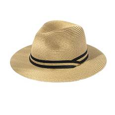 Comhats Fedora Stråhatt, unisex, herr , för sommar, solhatt, Panamahatt, strandhatt, L