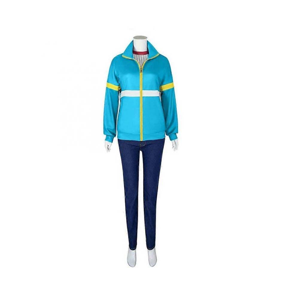 (Coat bag, 140cm) (130cm, Coat) Kids Children Stranger Cosplay Things Season 2- Max Mayfield Costumes Outfits Halloween Carnival Suit