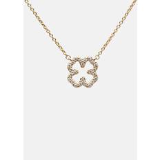 Skultuna Pavé Series - Gold Vermeil - Four Leaf Clover Necklace