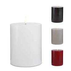LED-ljus - 1 st. - ø10 x 15 cm - m/3D-låga - (flera färger) - Svart
