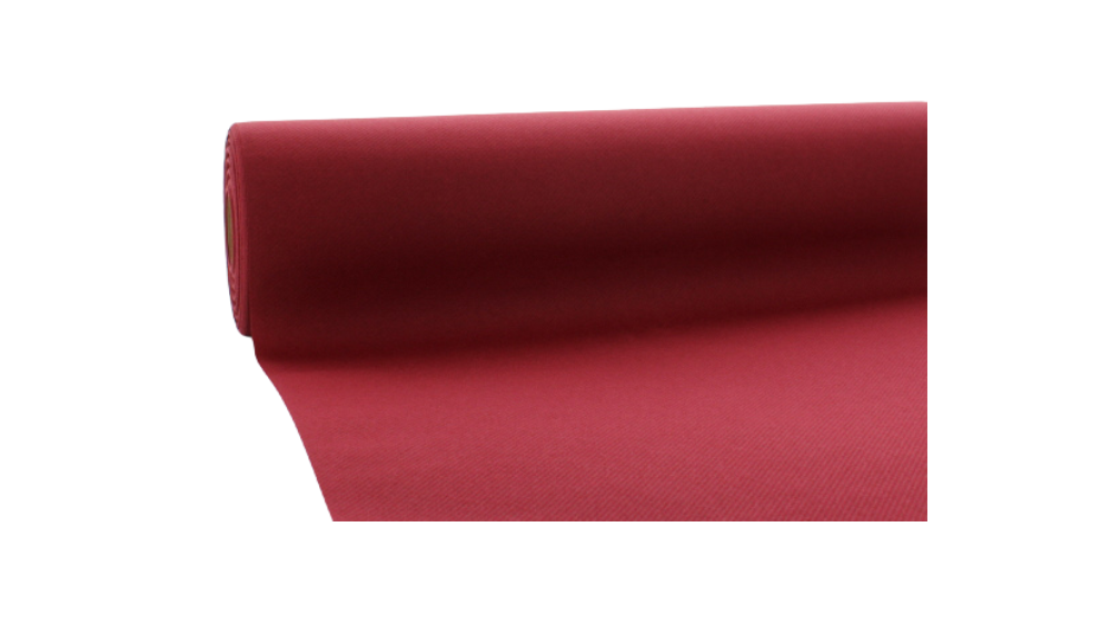 Airlaid Rulledug 25m Bordeaux Rød - Stoflignende - Mank.