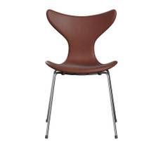 Fritz Hansen - 3108 Liljan Stol Anniversary Collection - Spisebordsstole - Arne Jacobsen - Brun - Læder/Metal/Skum