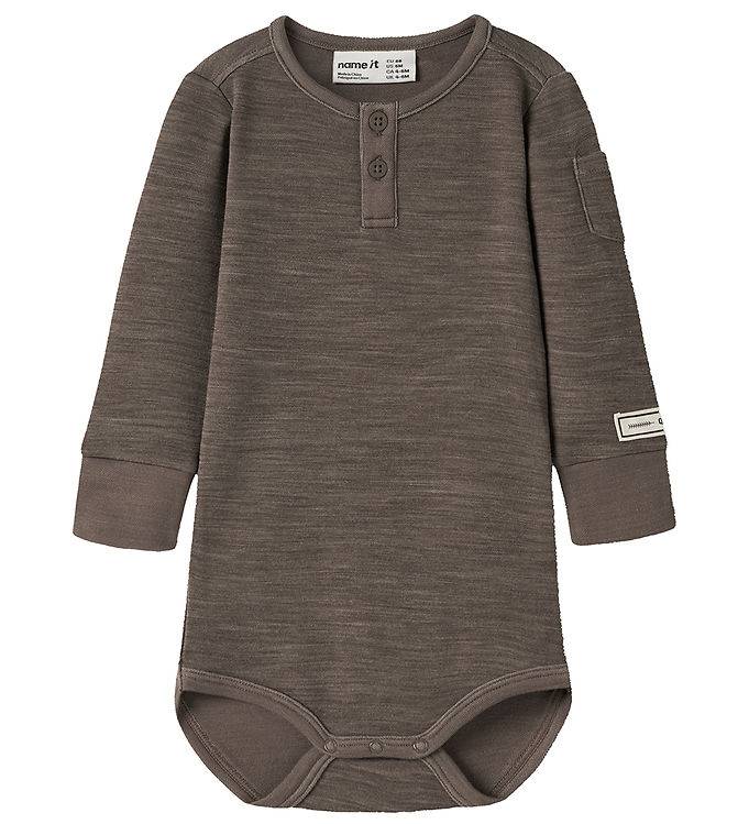Name It Body l/æ - NbmWyla - Morel - Name It - 1 år (80) - Body L/Æ