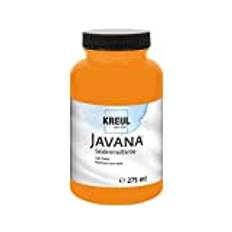 Kreul 8102-275 Javana sidenmålning 275 ml, orange, högpigmenterad och lysande vattenbaserad färg, med flytande karaktär, tränger djupt in i fibrerna