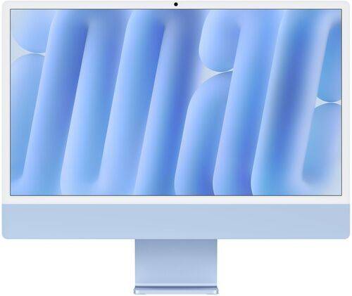 Apple iMac 2024 M4 10 Core | 24" | 16 GB | 512 GB SSD | Standardglas | blå | kompatibelt tilbehør | UK