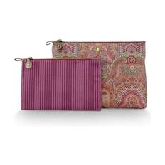 PIP Studio Caryn Kosmetiktaske - B 18 x L 26 cm - Polyester - Pink