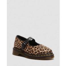 Dr. Martens Leder Elphie Leoparden Mary Jane Schuhe in Bräunen, Größe: 41