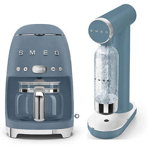 SMEG - Kaffebryggare och kolsyremaskin. Storm Blue