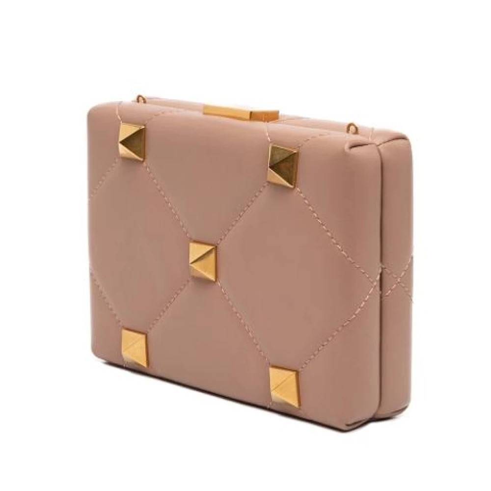 Valentino Vintage Pre-owned Studded Leather Crossbody Bag - Vintage - Dame - Brun - ONE SIZE - Uld