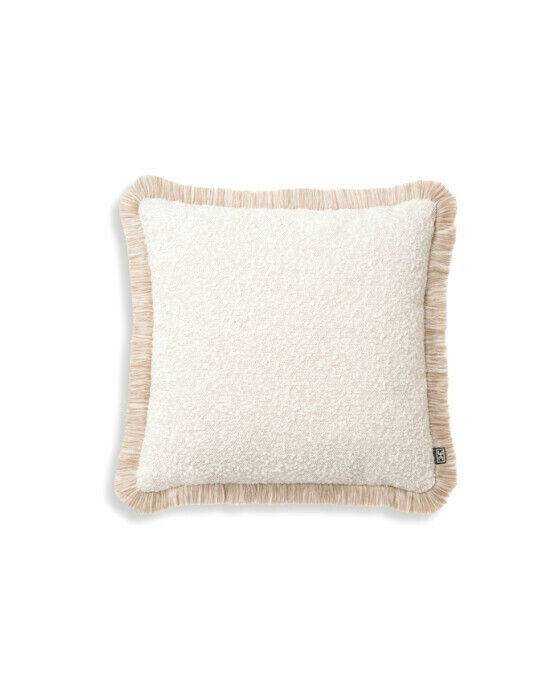 Eichholtz Nami prydnadskudde bouclé cream - Vit (L: 50 x B: 50 cm / lugg: 3,5 cm)
