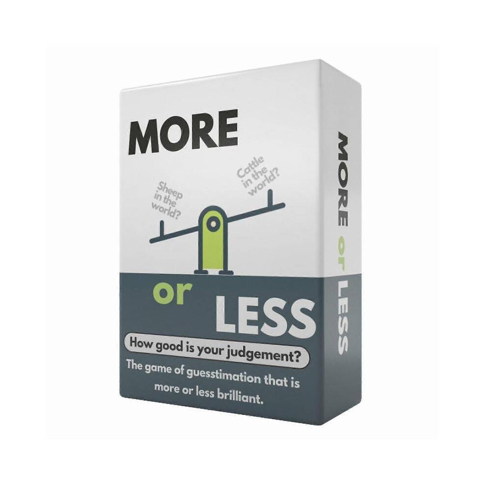 More or Less Original Edition Card Game: How Good Is Your Judgment? 2 Players or More | Adults, Teens, and Kids |