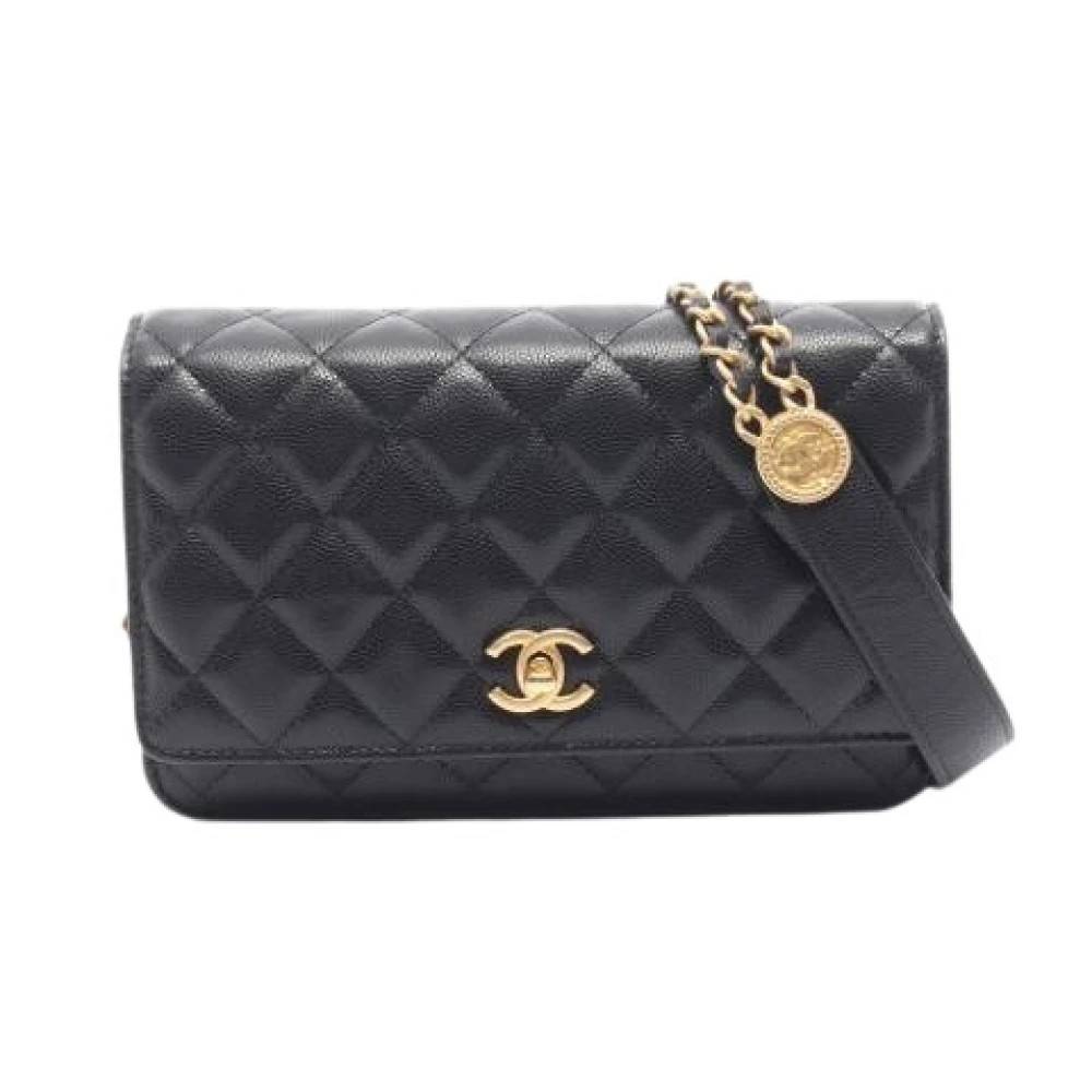 Chanel Vintage Pre-owned Vintage Crossbody Taske - Vintage - Dame - Sort - ONE SIZE - Uld